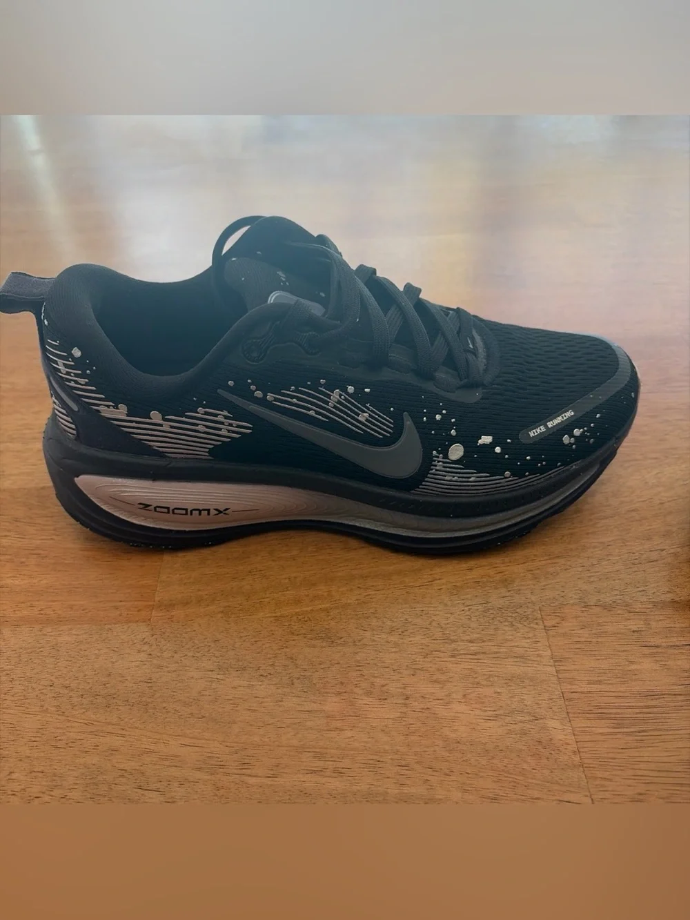 Nike Black Running Shoes with White Speckle Accents